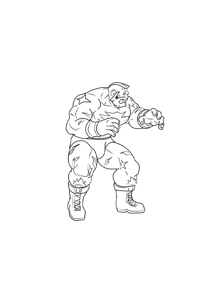 Раскраска Street Fighter 2