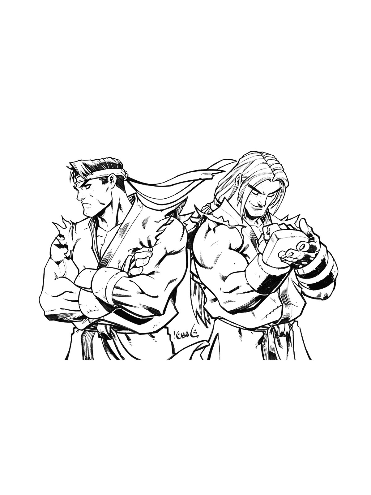 Раскраска Street Fighter 2
