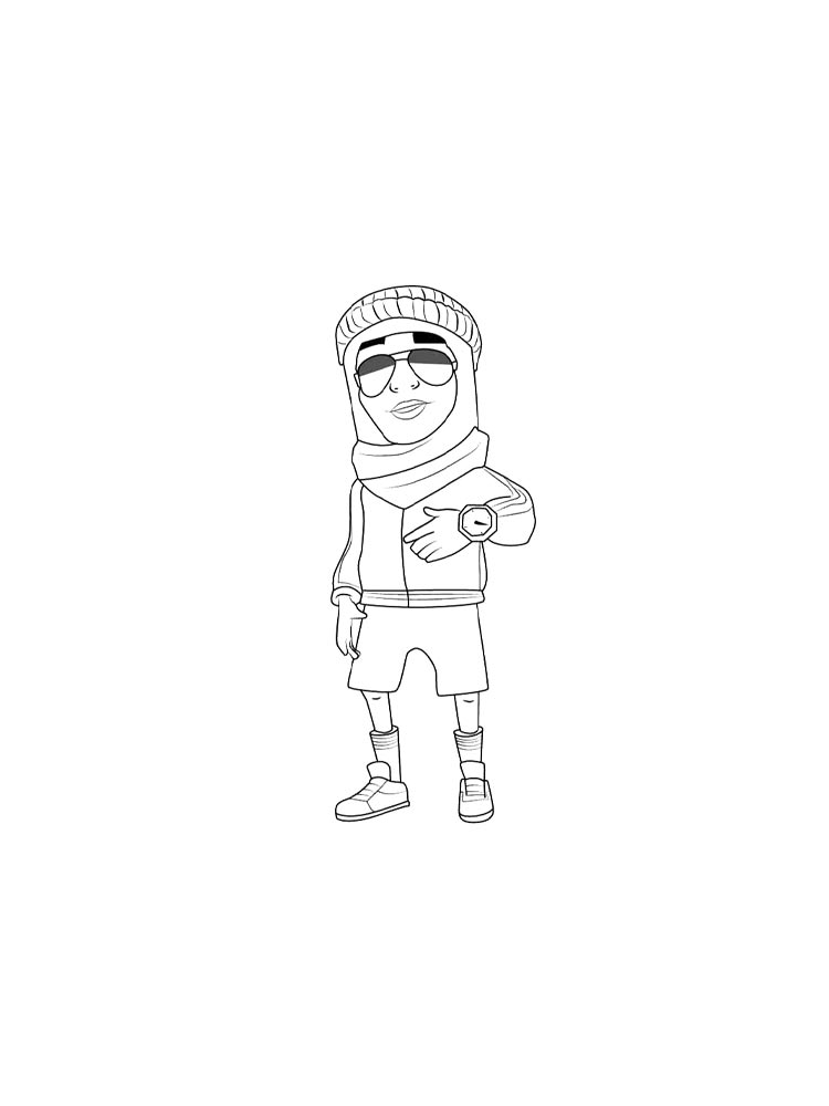 Раскраска Subway Surfers 2