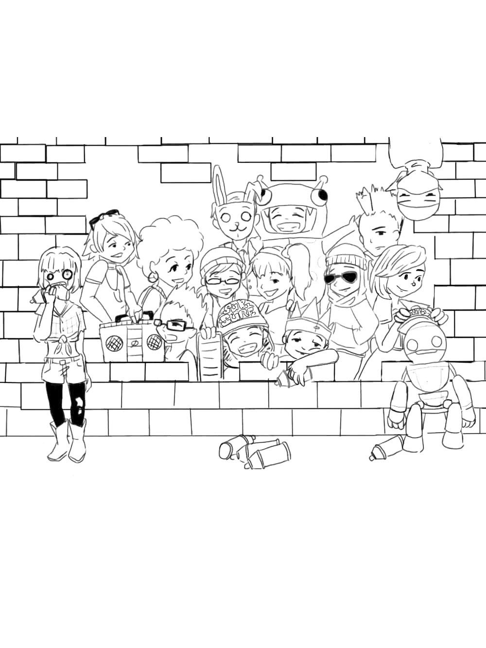 Раскраска Subway Surfers 2
