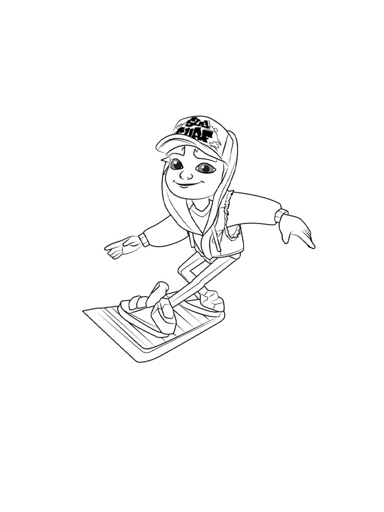 Раскраска Subway Surfers 2