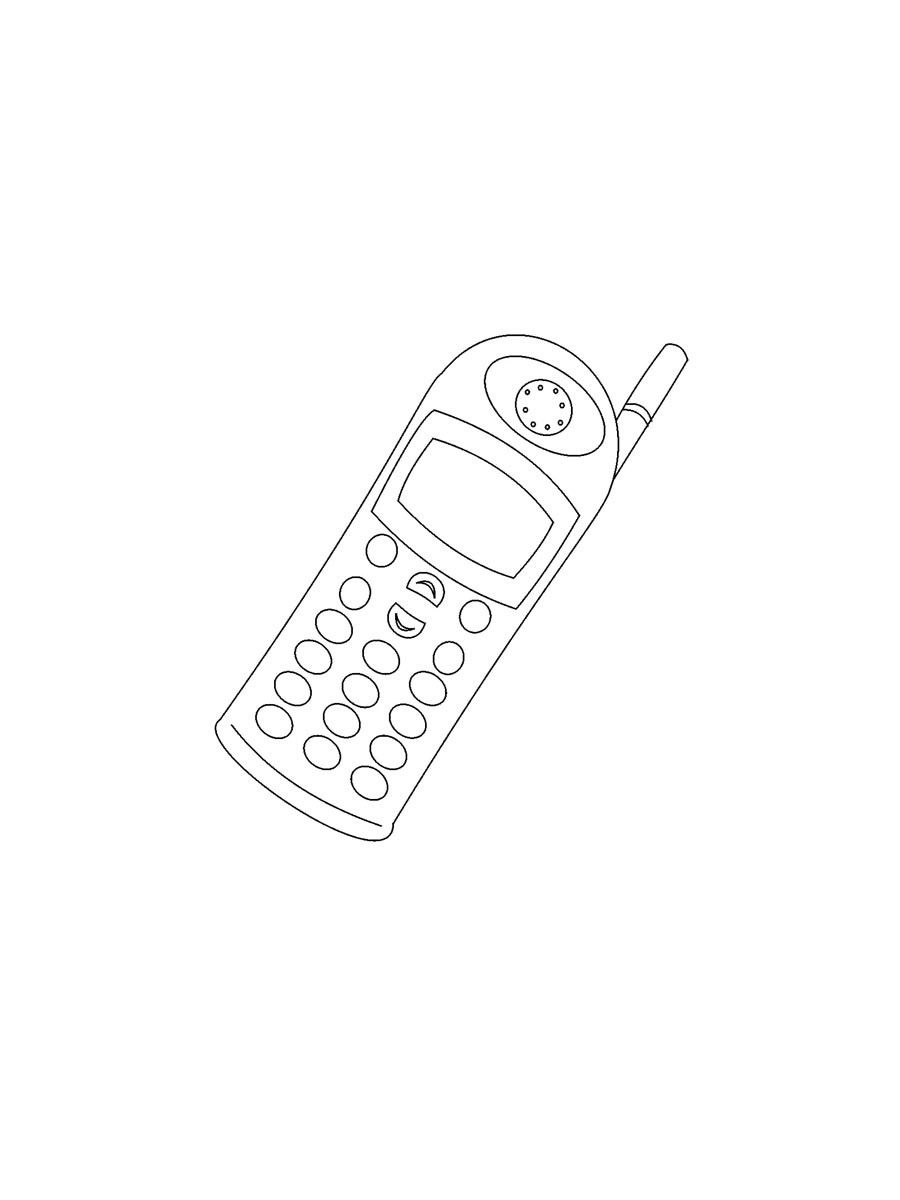 Раскраска телефон для детей 2