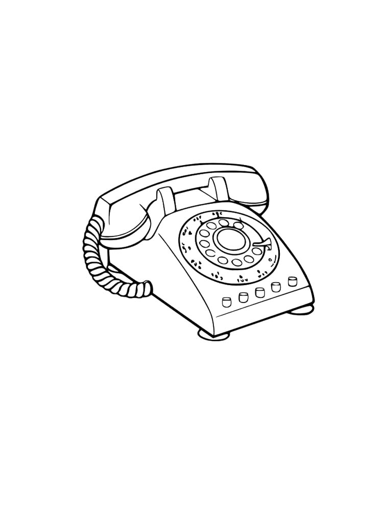 Раскраска телефон для детей