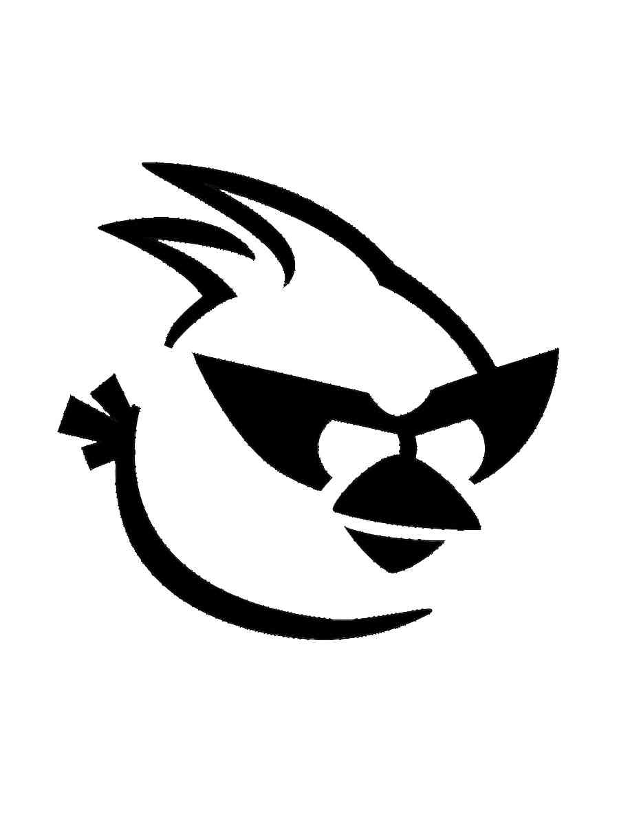 Раскраска трафареты angry birds