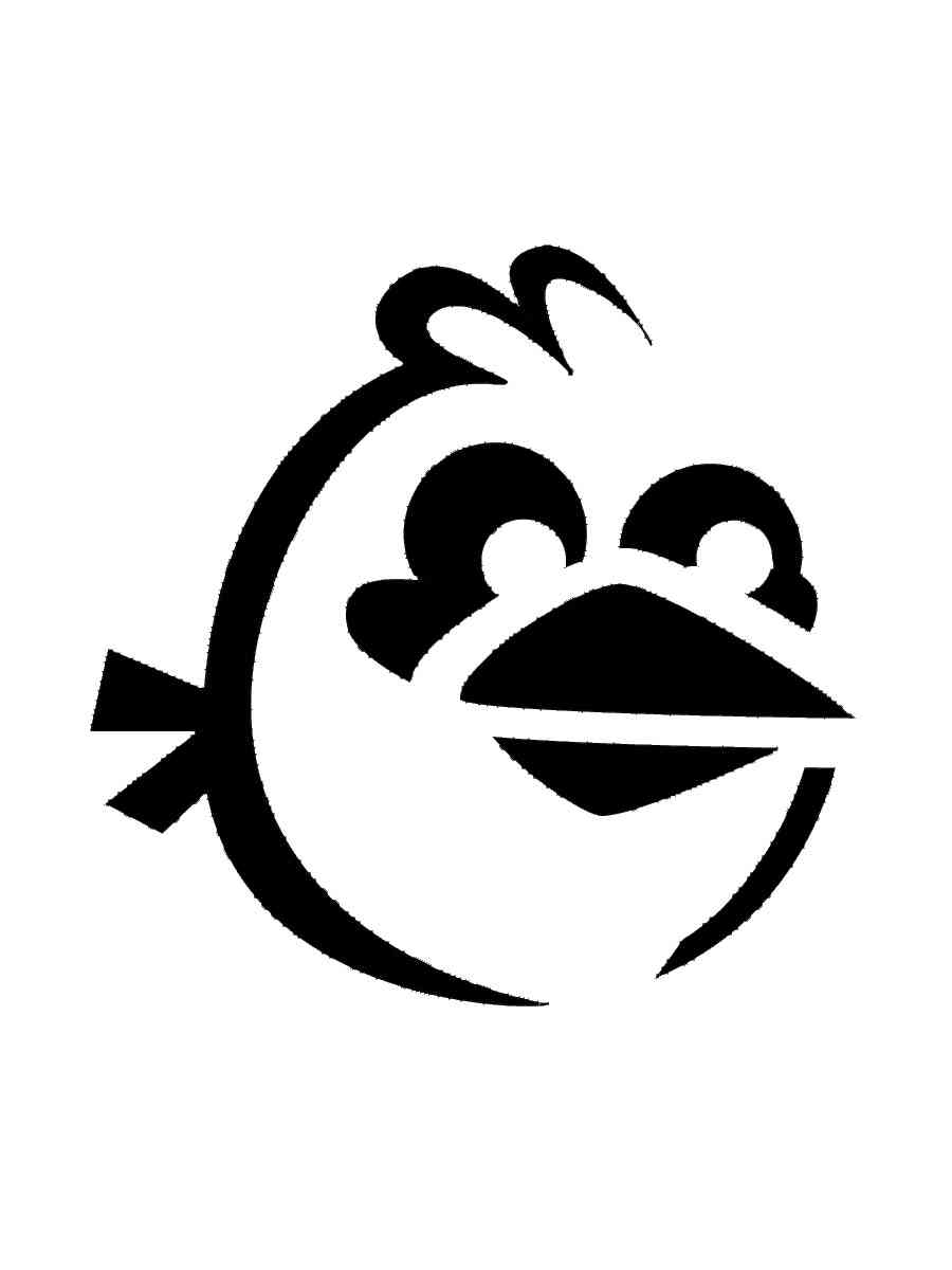 Раскраска трафареты angry birds для детей