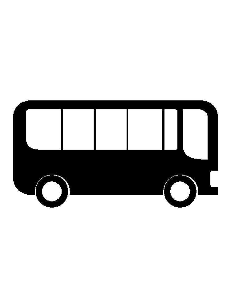 Раскраска трафареты автобуса 2