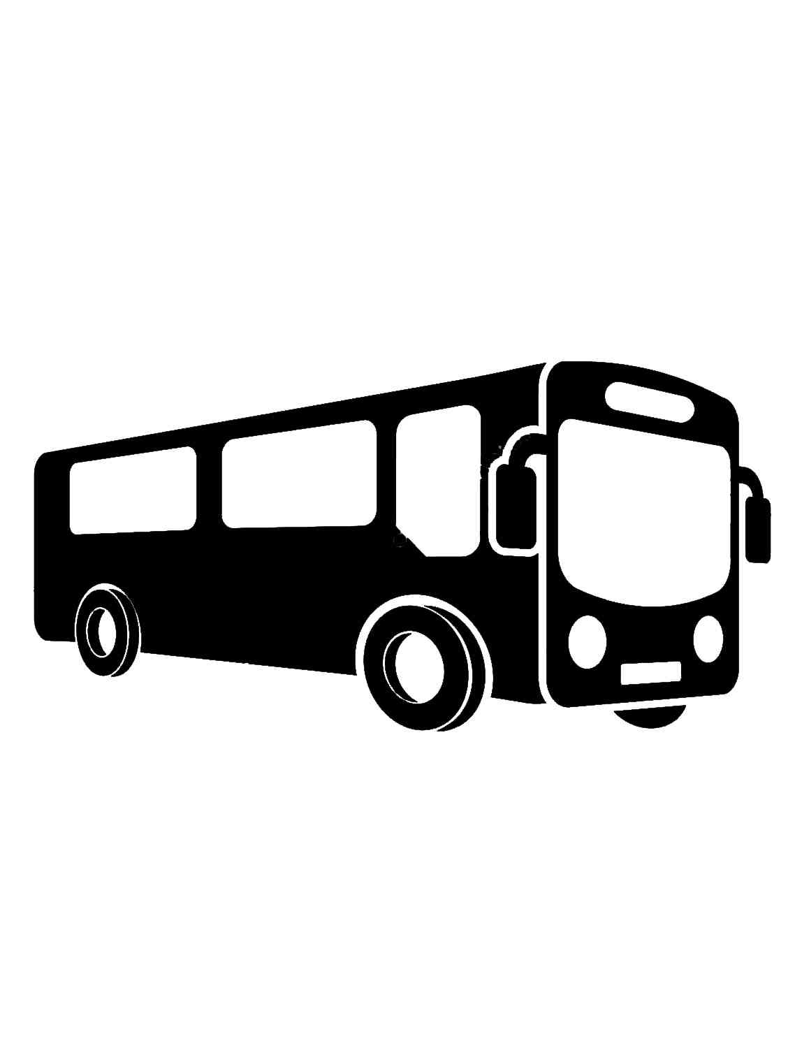 Раскраска трафареты автобуса для детей 2
