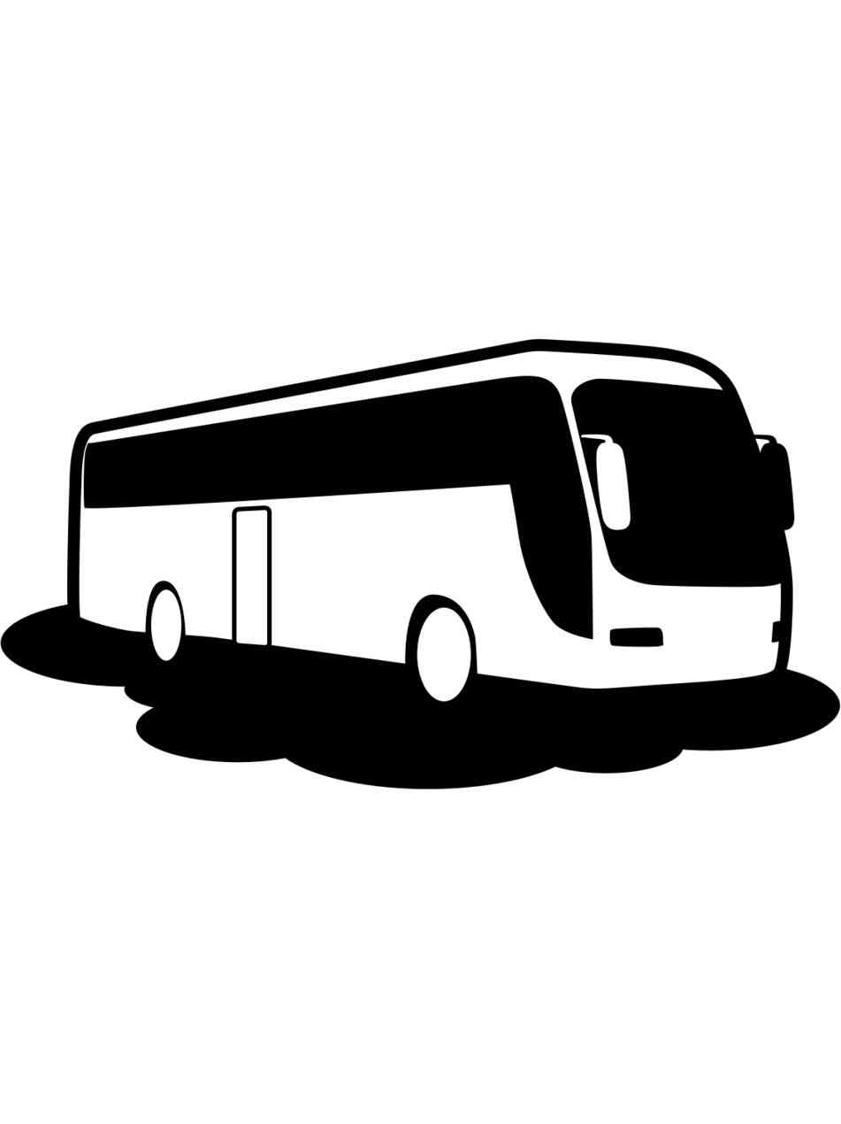 Раскраска трафареты автобуса для детей