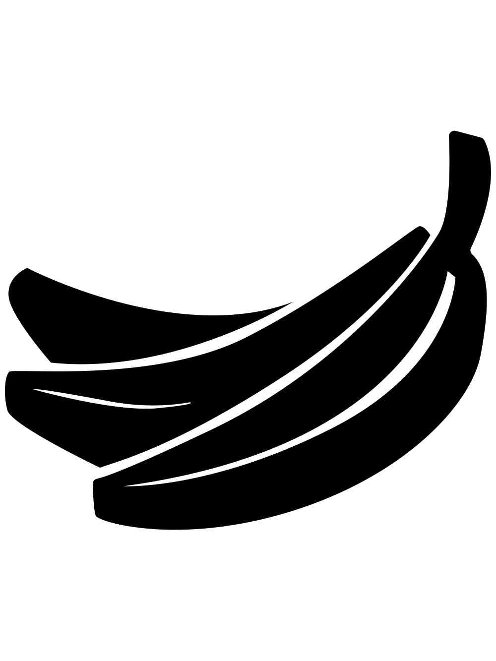 Раскраска трафареты банана для детей