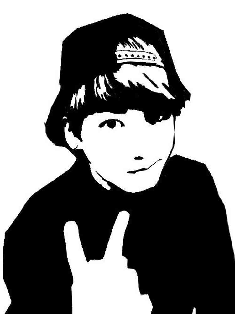 Раскраска трафареты bts