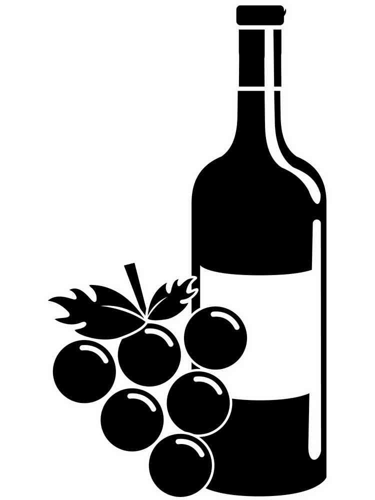 Раскраска трафареты бутылки для детей 2