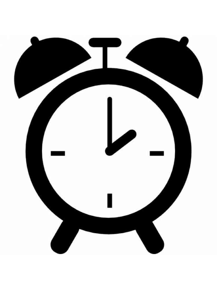 Раскраска трафареты часов для детей