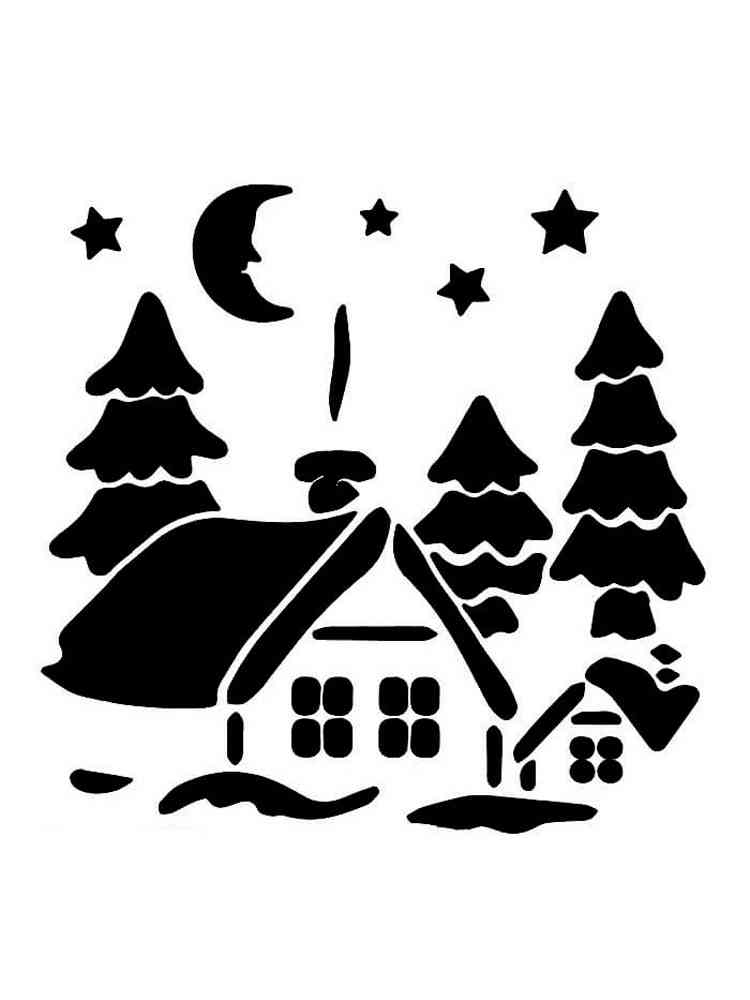 Раскраска трафареты дома для детей