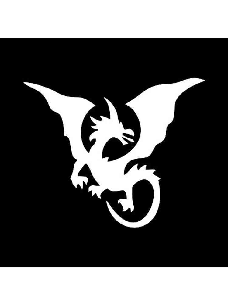 Раскраска трафареты дракона для детей 3