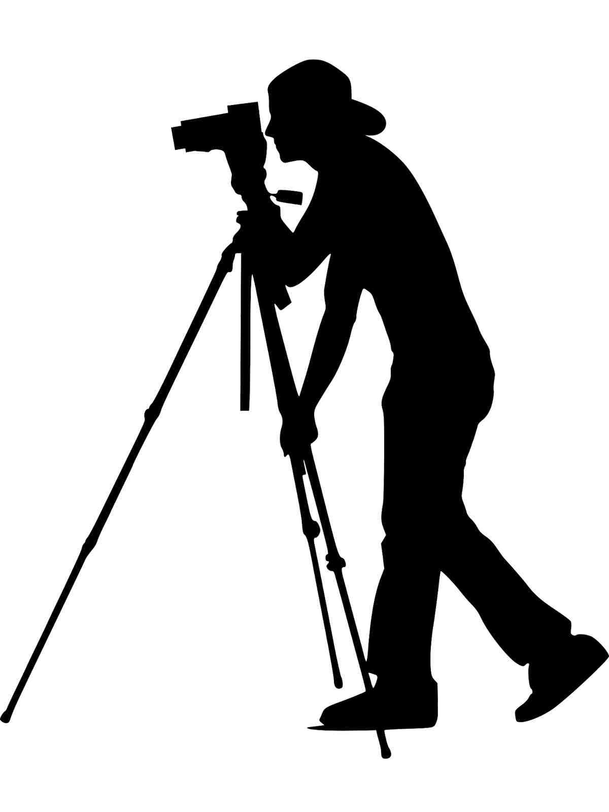 Раскраска трафареты фотографа 2