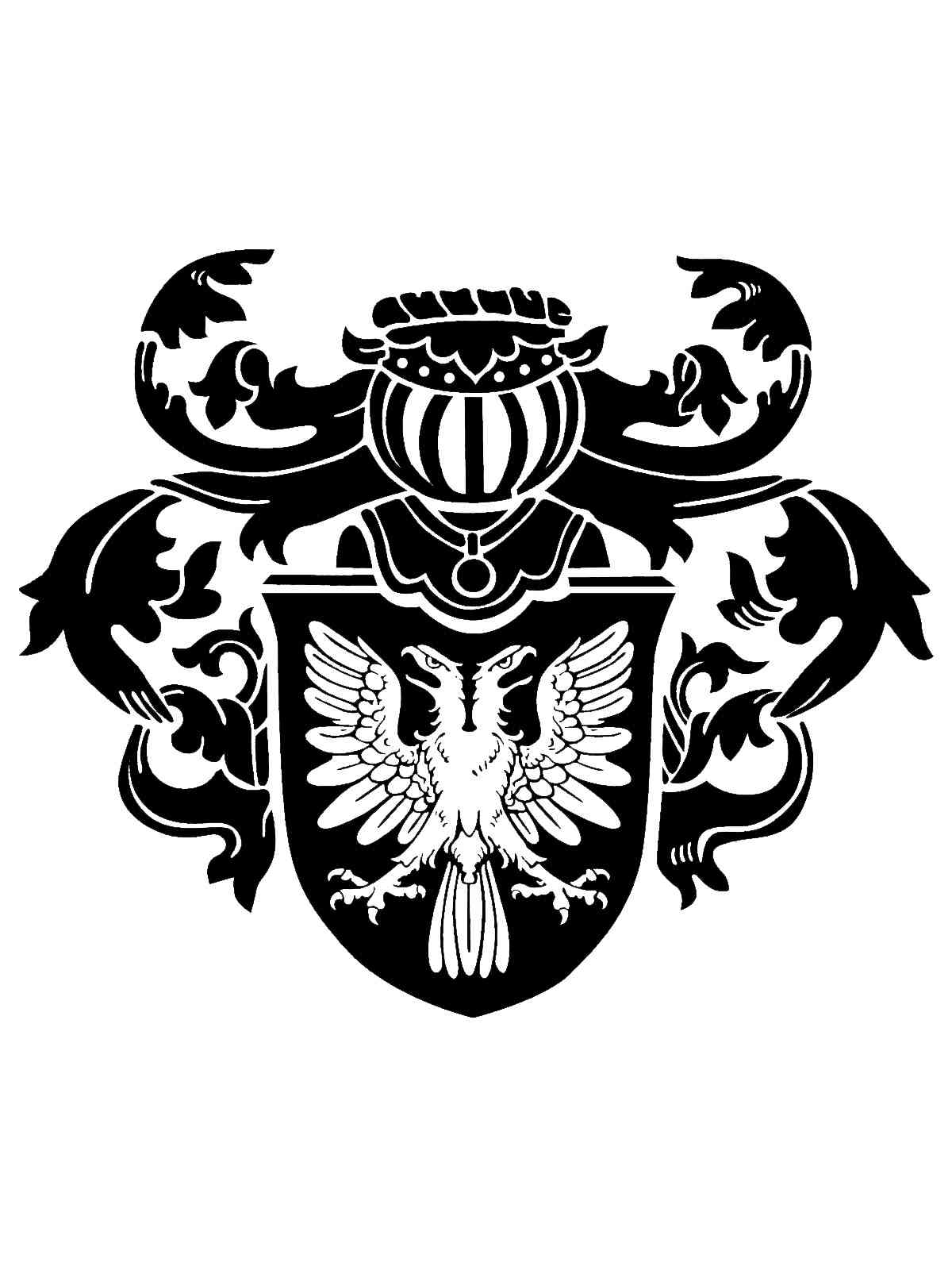 Раскраска трафареты гербов
