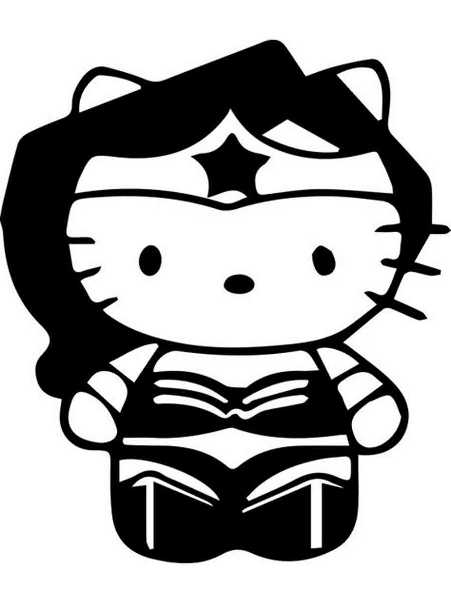 Раскраска трафареты hello kitty для детей