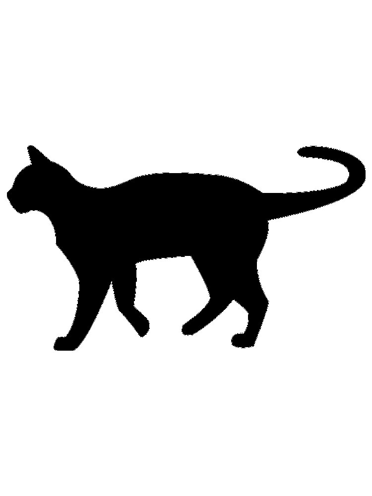 Раскраска трафареты кошек 2