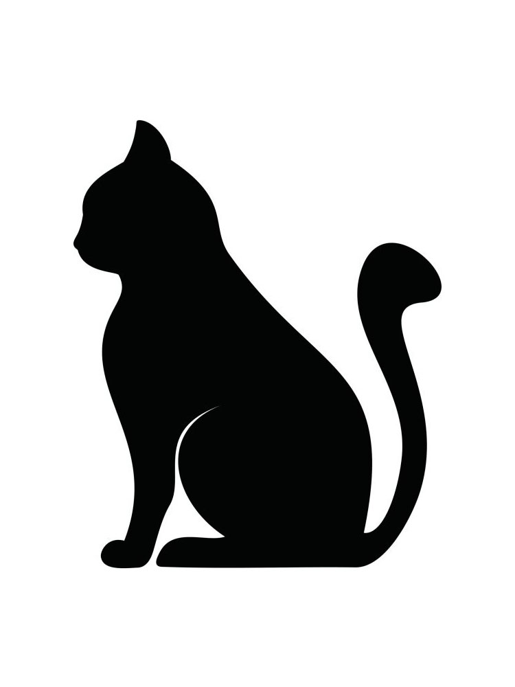 Раскраска трафареты кошек для детей 2