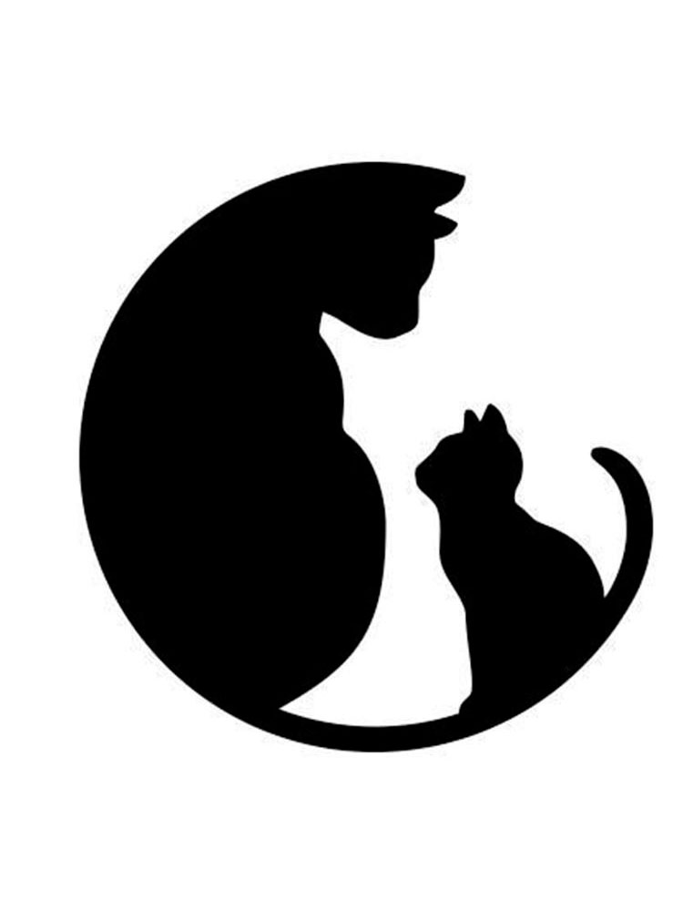 Раскраска трафареты кошек для детей