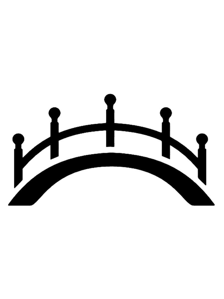 Раскраска трафареты моста 2