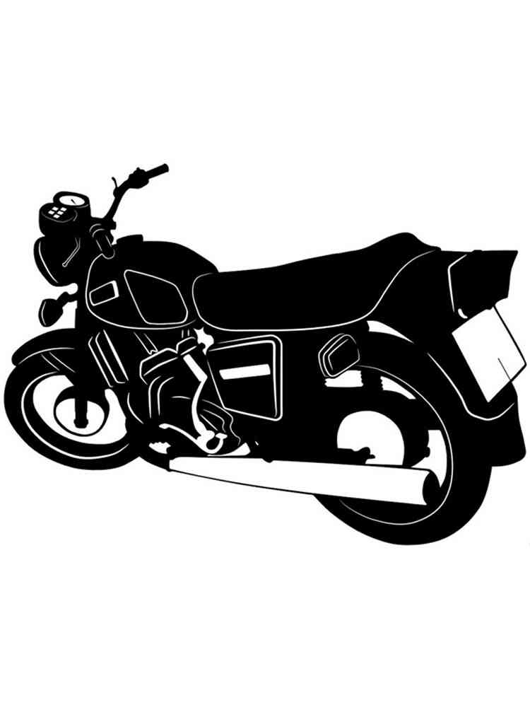 Раскраска трафареты мотоцикла 2