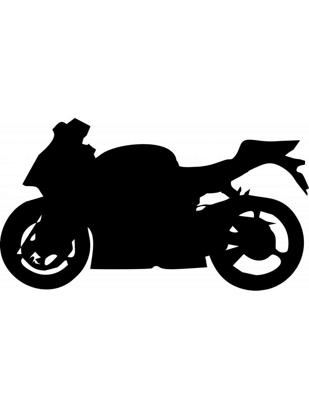 Раскраска трафареты мотоцикла для детей