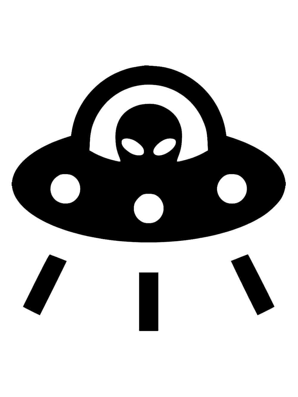 Раскраска трафареты нло для детей 2