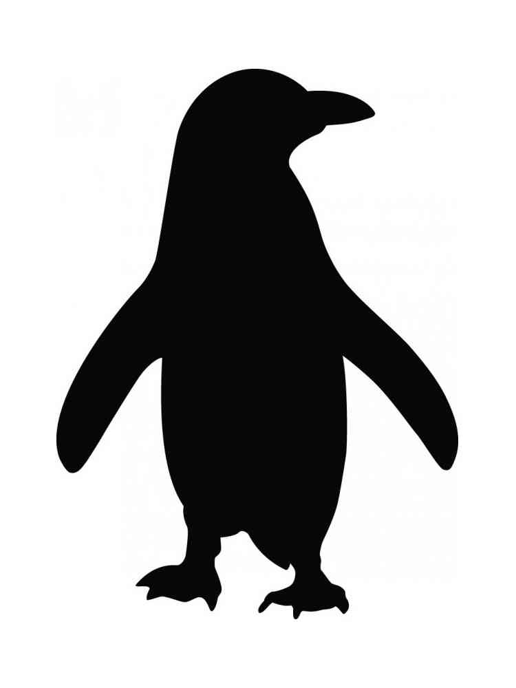 Раскраска трафареты пингвина для детей 2