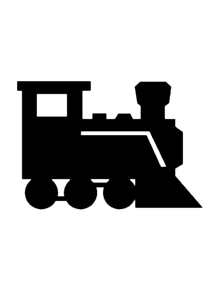 Раскраска трафареты поезда