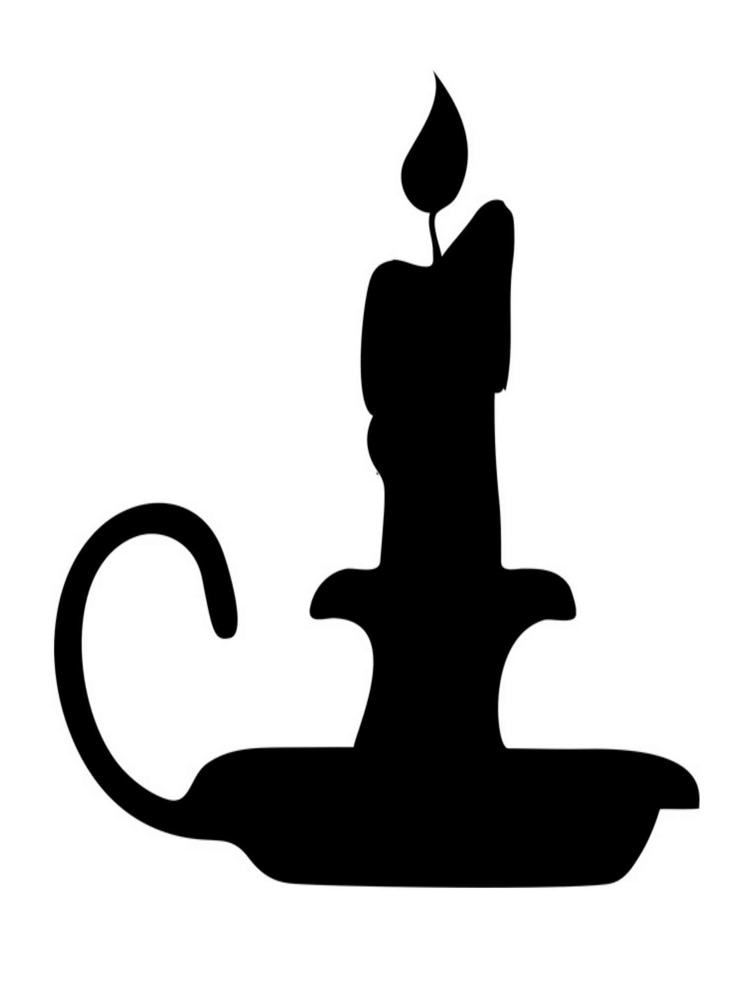 Раскраска трафареты свечи