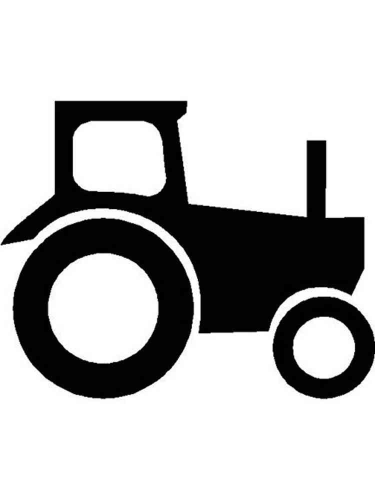 Раскраска трафареты трактора 2