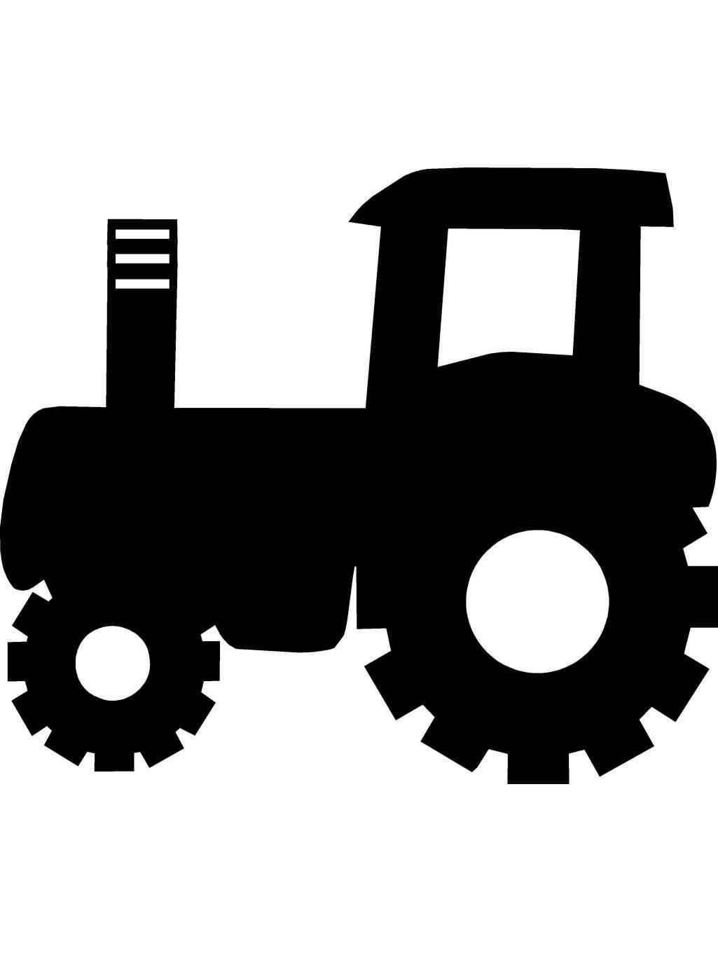 Раскраска трафареты трактора для детей
