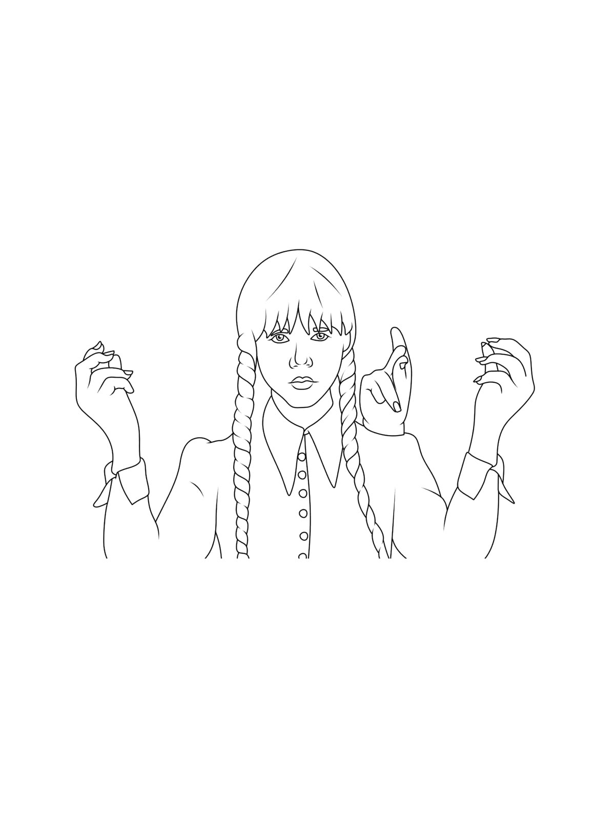 Раскраска Уэнздей 2