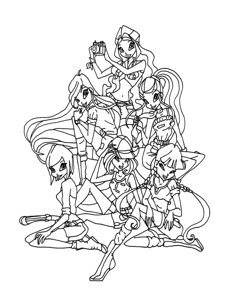 Раскраска винкс (winx) 11