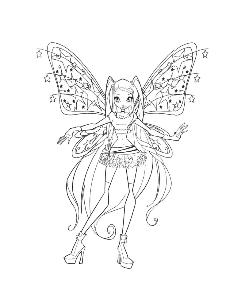 Раскраска винкс (winx) 12