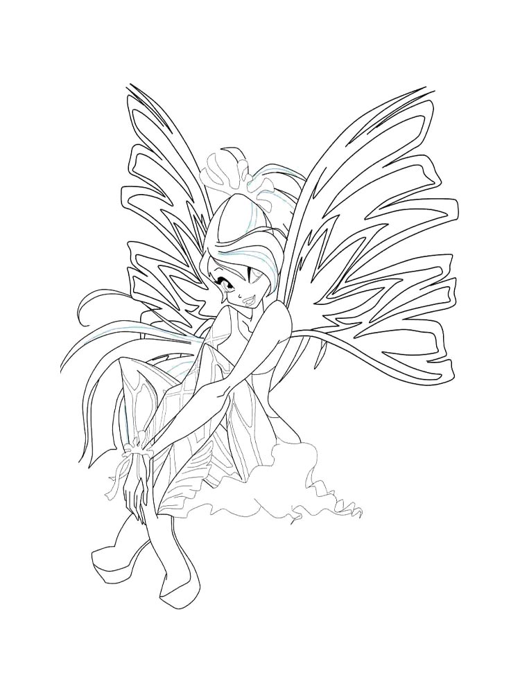 Раскраска винкс (winx) 17