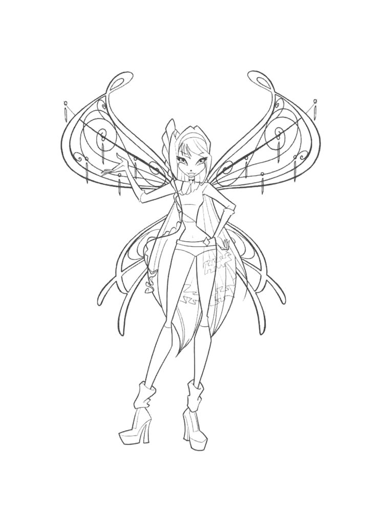 Раскраска винкс (winx) 26