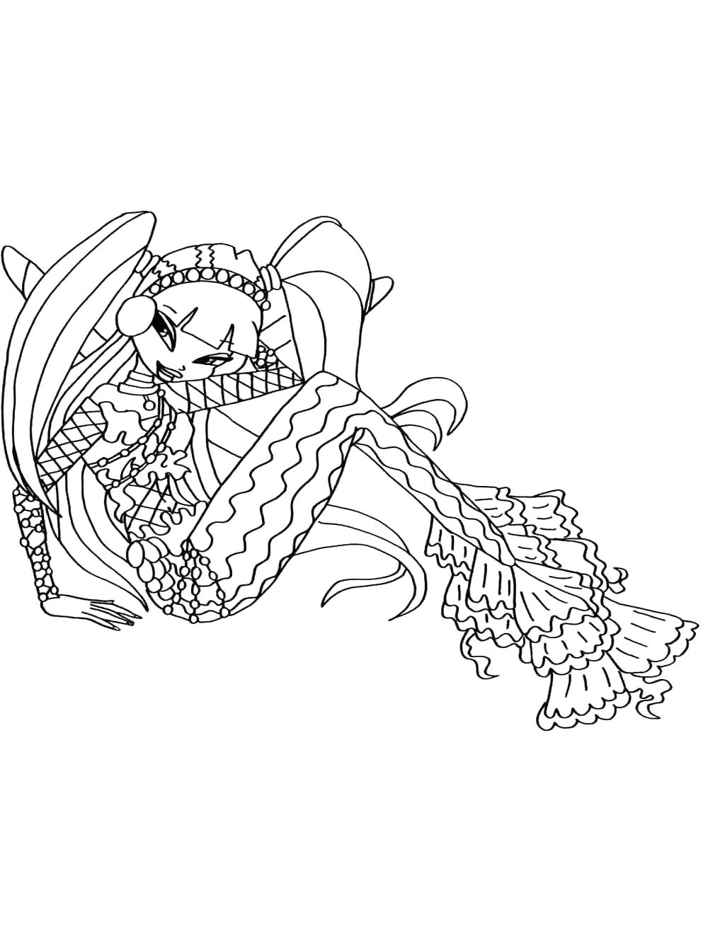 Раскраска винкс (winx) 28