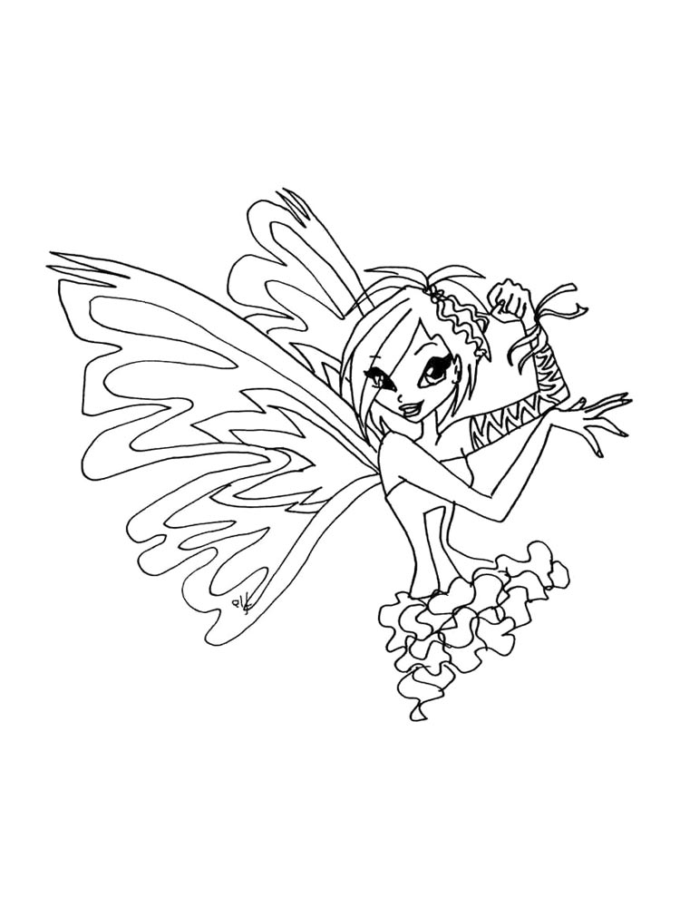 Раскраска винкс (winx) для детей 11