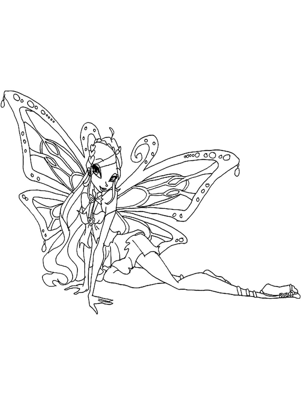 Раскраска винкс (winx) для детей 14