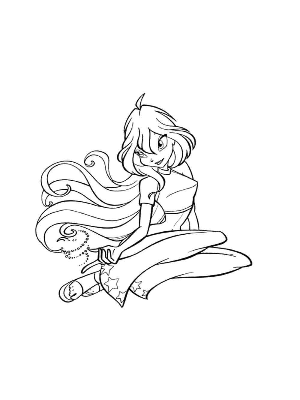 Раскраска винкс (winx) для детей 15