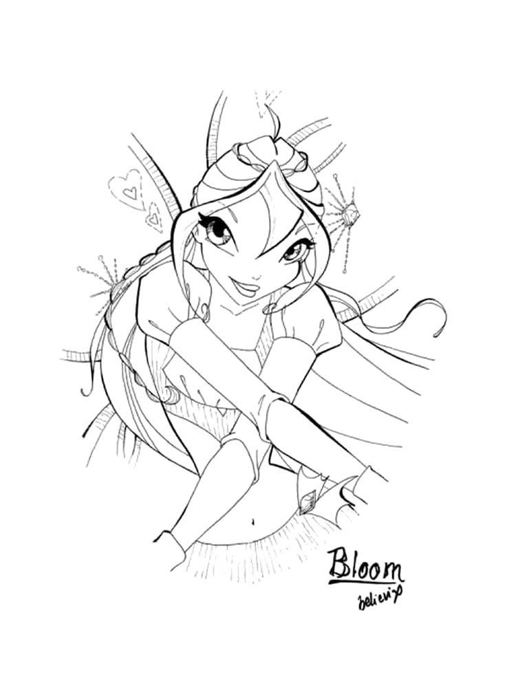 Раскраска винкс (winx) для детей 16