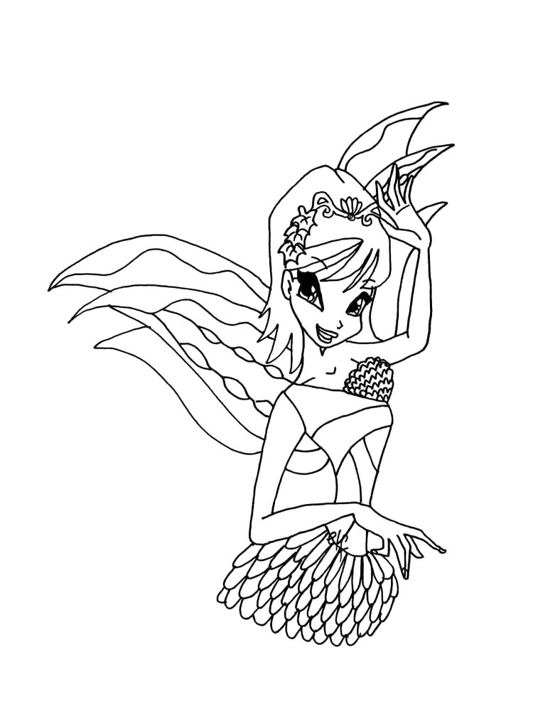 Раскраска винкс (winx) для детей 19