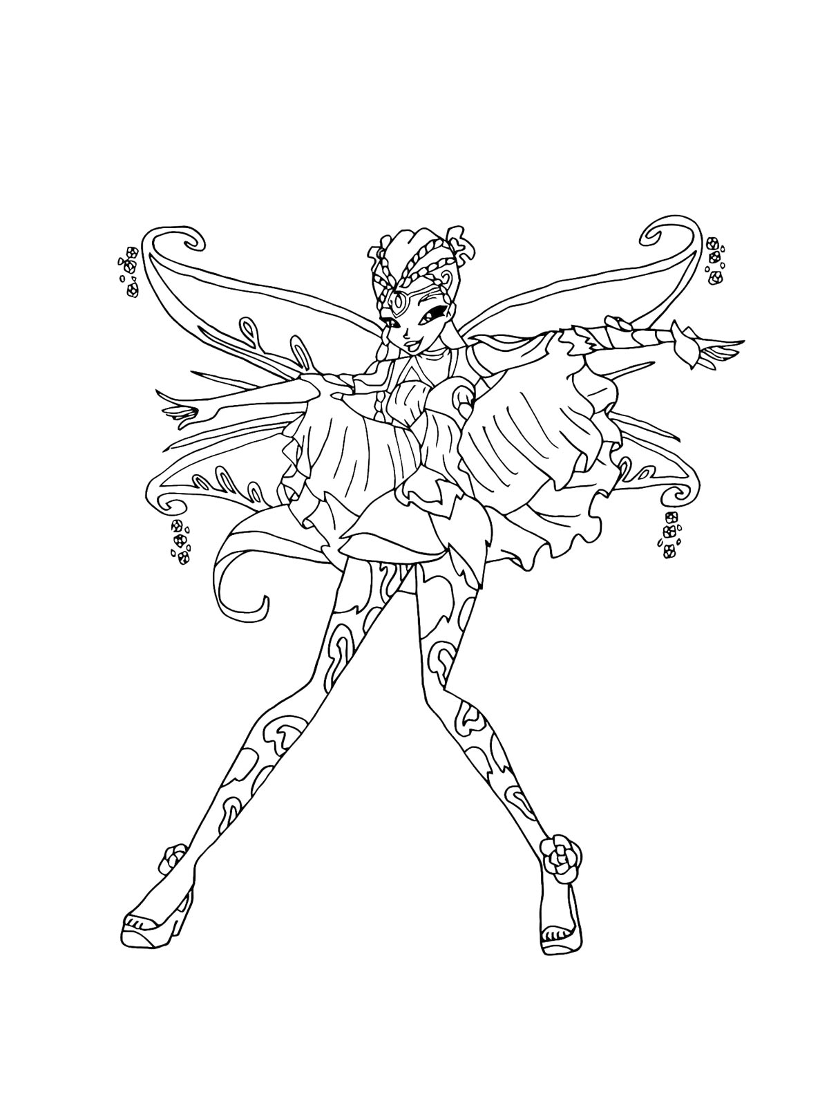 Раскраска винкс (winx) для детей 2
