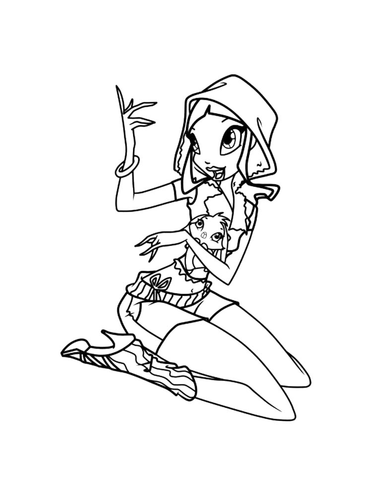 Раскраска винкс (winx) для детей 22