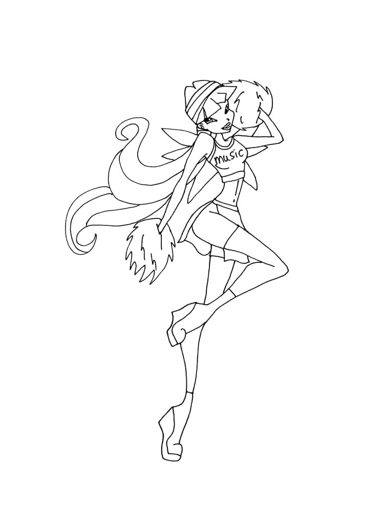 Раскраска винкс (winx) для детей 28