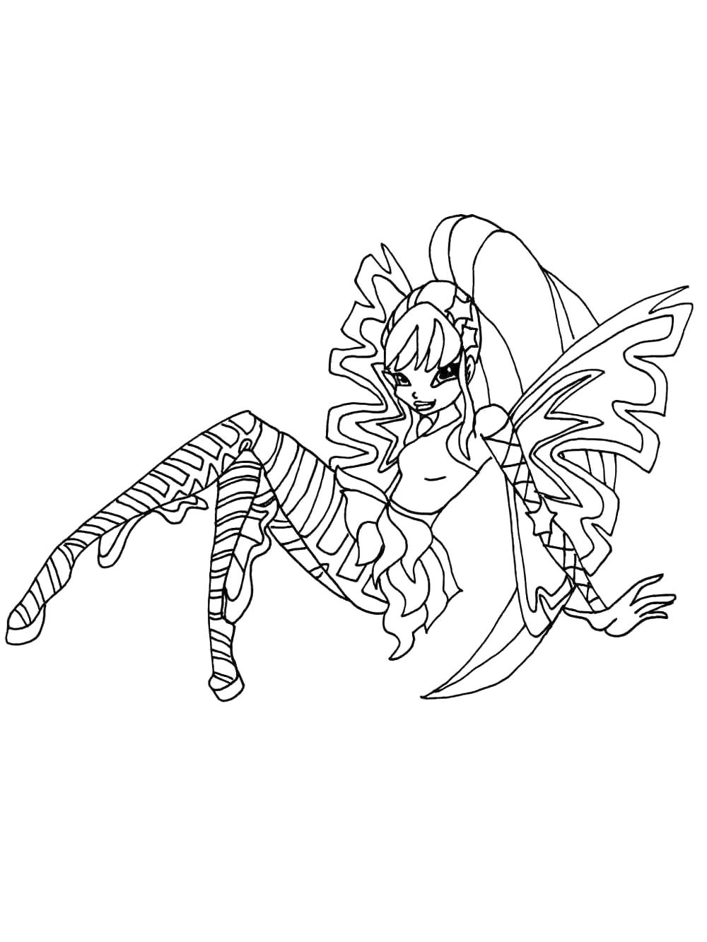 Раскраска винкс (winx) для детей 30