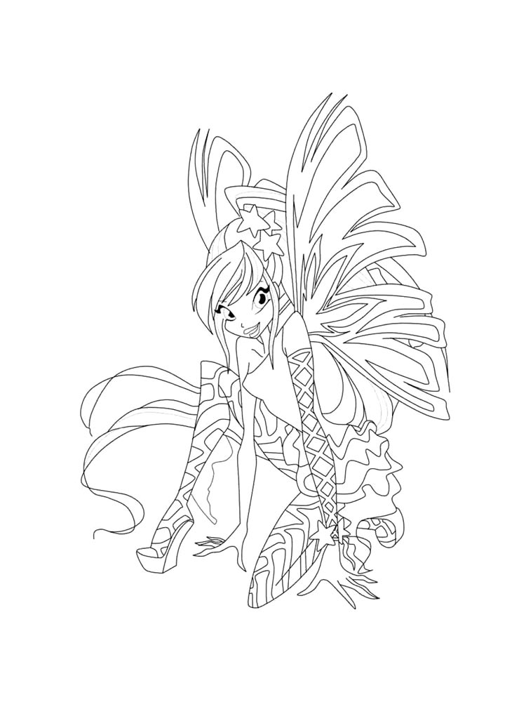 Раскраска винкс (winx) для детей 31