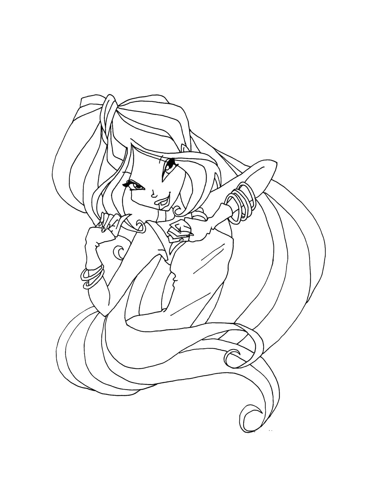 Раскраска винкс (winx) для детей 32